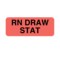 Nevs Label, RN Draw Stat 7/8" x 2-1/4" Fluorescent Red w/ black L-3443 - alternate 1